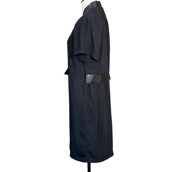 ALEXANDER WANG SHOULDER FLAP DRESS IN BLACK VISCOSE Short Sleeve Mini Length - Picture 11 of 15